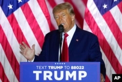 资料照片：美国前总统特朗普。