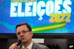 FILE - Anderson Torres, Brazil's Justice Minister under former Brazil President Jair Bolsonaro, in Brasilia, Brazil, Oct. 1, 2022.