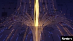 Undated artwork provided by the California Institute of Technology (Caltech) in Pasadena, California depicts a quantum experiment that observes traversable wormhole behavior. (A. Mueller, Caltech/Handout via REUTERS) 