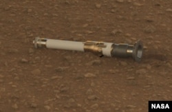 This image, captured by NASA's Perseverance rover, is shown after being dropped on the surface of Mars. (Credits: NASA/JPL-Caltech/MSSS)