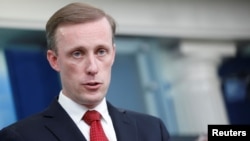 Penasihat Keamanan Nasional Gedung Putih Jake Sullivan berbicara dalam konferensi pers di Gedung Putih, Washington, pada 30 September 2022. (Foto: Reuters/Jonathan Ernst)