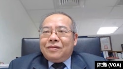 台湾国防安全研究院国家安全研究所所长沈明室。（取自采访视频截图）