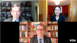 VOA 한국어 서비스 조은정 기자가 22일 로버트 아인혼 전 국무부 비확산·군축담당 특별보좌관, 대릴 프레스 미국 다트머스대학 교수와의 화상 대담을 진행했다.