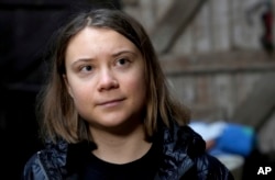 Swedish climate campaigner Greta Thunberg during an interview with The Associated Press in Erkelenz, Germany, Jan. 14, 2023.