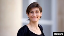 FILE - French Sports, Olympic and Paralympic Games Minister Amelie Oudea-Castera leaves following the weekly Cabinet meeting at the Elysee Palace in Paris, Oct. 26, 2022.