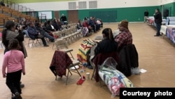 Oglala Sioux Tribe President Frank Star Comes Out speaks to Lakota gathered to honor victims of Wounded Knee Massacre, Porcupine, S.D., Dec. 29, 2022.
