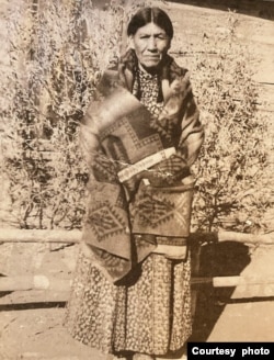 An undated photo of Wounded Knee massacre survivor Alice Ghost Horse/Kills the Enemy/War Bonnet, provided by her descendant Manny Iron Hawk, a citizen of the Cheyenne River Sioux Tribe in S.D.