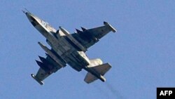 Mpepo ya bitumba Suhkhoi-25 na mapata ma Saraqib, na west ya Aleppo, Russie, 1er février 2018.