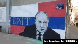 Mural ruskog predsjednika Putina u Beogradu, 25. mart 2022.