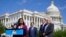 FILE - Rep. Pramila Jayapal, D-Wash., speaks at a Congressional Progressive Caucus news conference, Aug. 12, 2022, in Washington. With Jayapal from left are Rep. Jamie Raskin, D-Md., Rep. Mark Takano, D-Calif., and Rep. Mark Pocan, D-Wis. 
