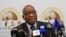 Former South African President Jacob Zuma speaks during a press conference at The Maslow Hotel in Sandton, Johannesburg commercial hub, Oct. 22, 2022.