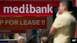 Kantor cabang Medibank di Sydney, Rabu, 26 Oktober 2022. (AP/Rick Rycroft)