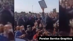 مراسم چهلم فریدون محمودی، از کشته‌شدگان اعتراضات در سقز (جمعه ۶ آبان ۱۴۰۱)