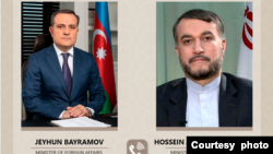 Ceyhun Bayramov və Hüseyn Əmir Abdullahian (Kollaj Azərbaycan Xarici İşlər Nazirliyinindir)