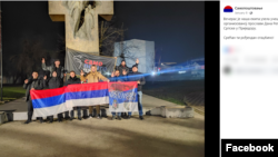Members of "Samopoštovanje" at the Republika Srpska Day celebration in Prijedor, January 8, 2022. Photo: Facebook, screenshot