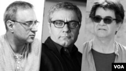 از راست: جعفر پناهی، محمد رسول‌اف، مصطفی آل احمد