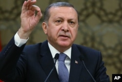 FILE - Turkish President Recep Tayyip Erdogan