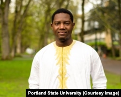 International student Mahamadou Sissoko, 22, is from Mali in West Africa.