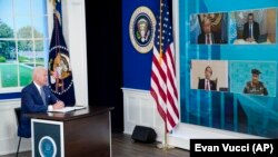 President Joe Biden speaks during a virtual COVID-19 summit, Wednesday, Sept. 22, 2021, in Washington. (AP Photo/Evan Vucci)
