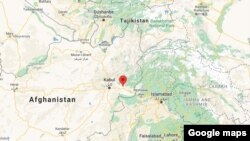 Mehtarlam (red mark) is seen east of Kabul in Afghanistan's Laghman province.