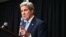 U.S. Secretary of State John Kerry gestures as he speaks at a news conference at the Nairobi Sankara Hotel, May 4, 2015, in Nairobi, Kenya.