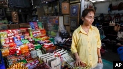 Kameay Promthep, grandmother of Duangpetch Promthep, one of the rescued Thai boys, speaks during an interview at their home in Mae Sai district, Chiang Rai province, northern Thailand, July 13, 2018.
