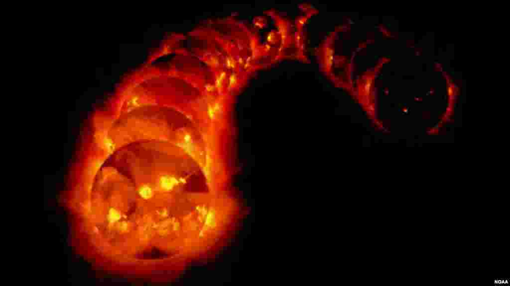 The sun from maximum to minimum. (Photo: NOAA Space Weather Prediction Center)