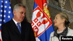 Davlat kotibasi Xillari Klinton, Serbiya prezidenti Tomislav Nikolich, Belgrad