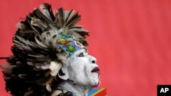 Un fan congolais lors de la compétition de la Coupe africaine des nations en 2015.
