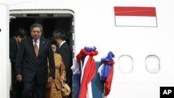 Presiden Susilo Bambang Yudhoyono tiba di Laos untuk menghadiri KTT ASEM IX hari Minggu (4/11).