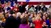 FILE - Democratic presidential candidate Hillary Clinton takes a group selfie after speaking at a get out the vote event at Transylvania University in Lexington, Ky., Monday, May 16, 2016.