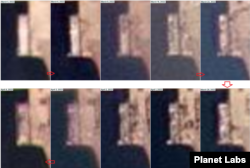 3월5일부터 최근까지 해금강호텔을 촬영한 위성사진. 지속적으로 철거 활동이 있었다는 사실을 알 수 있다. 자료=Planet Labs