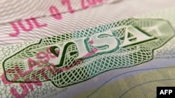 ARHIVA, ILUSTRACIJA - Pečat na vizi stranog državljanina na aerodromu u Los Anđelesu, 6. juna 2020. (Foto: AFP)