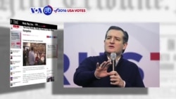 VOA60 Elections - Texas Senator Ted Cruz is pushing toward a victory in New Hampshire