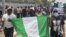 Manifestation "End SARS" contre la brutalité policière à Abuja, en 2020.