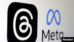 Les logos des applications Meta et Threads sont visibles sur cette illustration prise le 4 juillet 2023. REUTERS/Dado Ruvic/Illustration