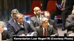 Wakil Menteri Luar Negeri Indonesia A.M. Fachir dalam sidang DK PBB di New York, Selasa, 26 Maret 2019, mengecam kekerasan yang dilakukan Israel di Jalur Gaza. (Foto: Kementerian Luar Negeri RI)