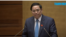 Thủ tướng Phạm Minh Chính phát biểu trước Quốc hội ngày 12/11/2021. Hình chụp từ YouTube Thanh Nien.
