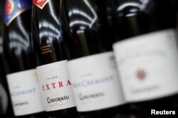 Bottles of Codorniu cava on a supermarket shelf in Barcelona, Spain, Oct. 16, 2017. The cava sparkling wine maker for which Catalonia is famous has moved its headquarters.