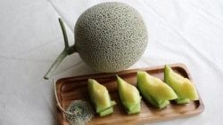 Japanese muskmelons are pictured at Mono Farm in Putrajaya, Malaysia April 8, 2021. Picture taken April 8, 2021. REUTERS/Lim Huey Teng