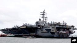 The U.S. aircraft carrier USS Ronald Reagan has been cruising in international waters in the South China Sea amid tensions in the disputed islands, shoals and reefs between China and other claimant-countries as Philippines, Vietnam and Malaysia.