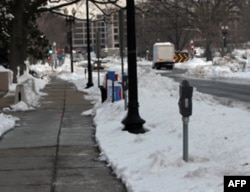 白雪覆盖的华盛顿街景