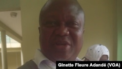 Richard d'Almeida, secrétaire général des travailleurs de l'aéroport à Cotonou, le 14 juin 2017. (VOA/Ginette Fleure Adandé)