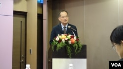 台湾外交部政务次章文樑（2017年12月4日，美国之音张佩芝拍摄）