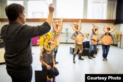 Alan Gilbert directs the rehearsal of Gloria - A Pig Tale, at Juilliard School, New York City, May 23, 2014. (Chris Lee)