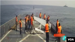  تصویری از شناورهای بدون سرنشین ناوگان پنجم نیروی دریایی آمریکا بر روی ناوشکن جماران جمهوری اسلامی. ١ سپتامبر ٢٠٢٢ 