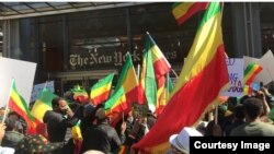 ትውልደ ኢትዮጵያ-አሜሪካውያን በትናንትናው ዕለት በኒው ዮርክ ከተማ ካኪያሄዱት ሰልፍ 