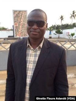 Médard Koudebi, celui qui a mis à jour le scandale des morgues, au Bénin, le 18 octobre 2017. (VOA/Ginette Fleure Adandé)