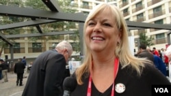 Mary Jordan, a "Tea Party" activist. (M. O'Sullivan/VOA)