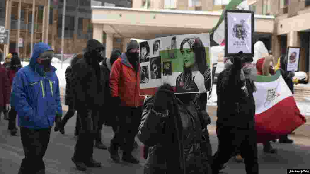 تجمع و تظاهرات اعتراضی ایرانیان در مونترال، کانادا - شنبه ۱۵ بهمن